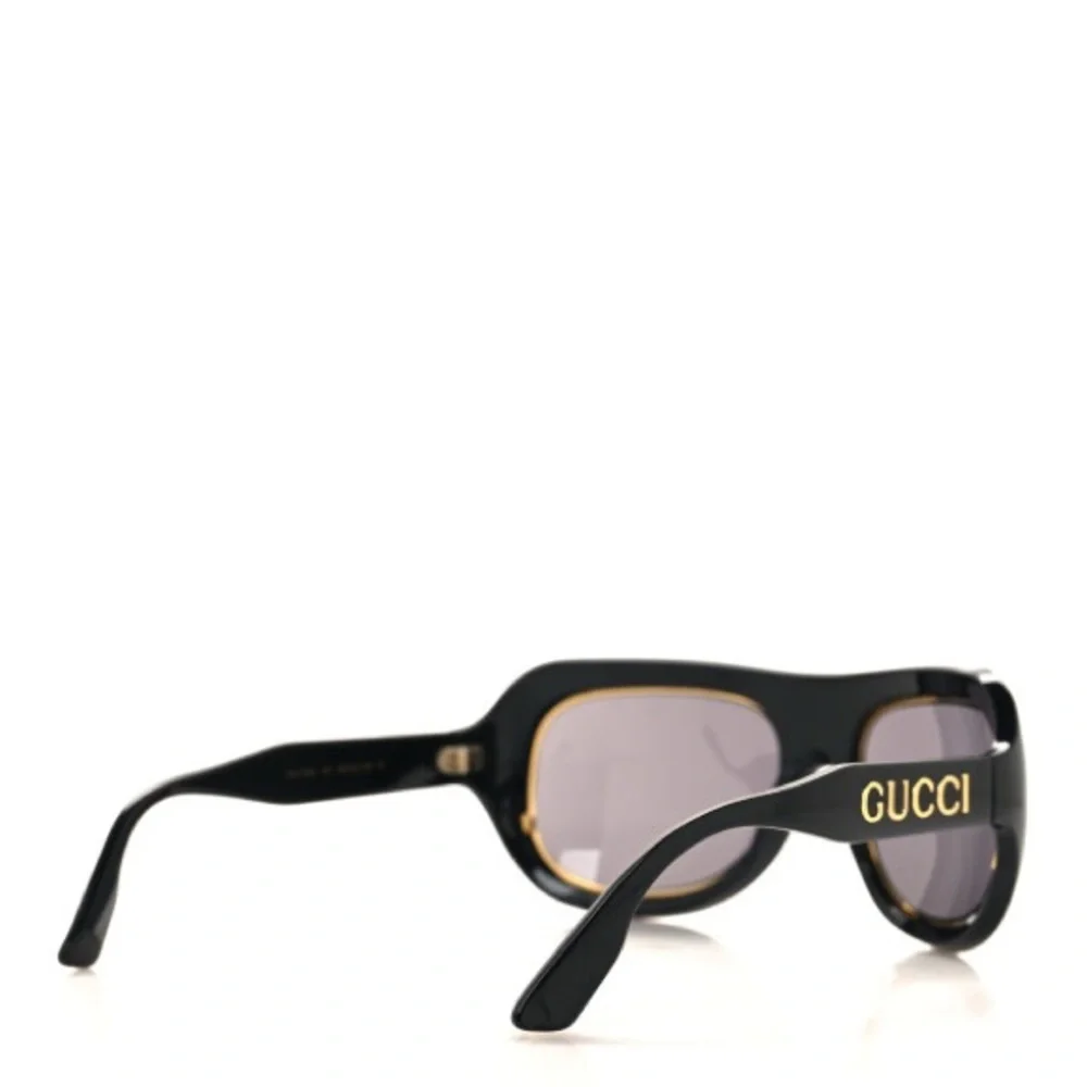 💯- New Authentic GUCCI Acetate Aviator Sunglasses GG1108S Black